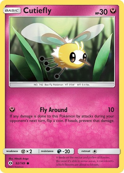 Cutiefly (SM Base Set) Near Mint Reverse Holofoil