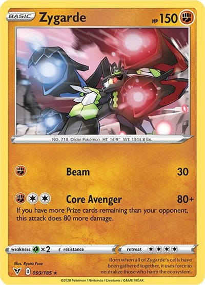 Zygarde (SWSH04: Vivid Voltage) Near Mint Reverse Holofoil