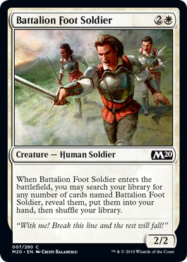 Battalion Foot Soldier (Magic 2020 Core Set) Light Play Foil