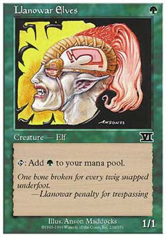 Llanowar Elves (Classic 6th Edition) Light Play