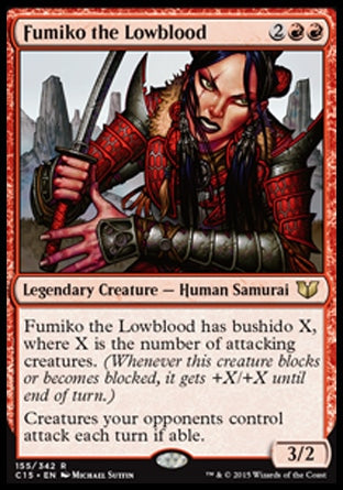 Fumiko the Lowblood (Commander 2015) Light Play
