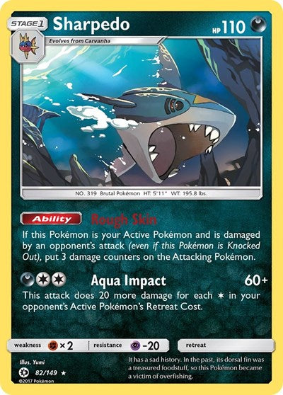 Sharpedo (SM Base Set) Near Mint Holofoil