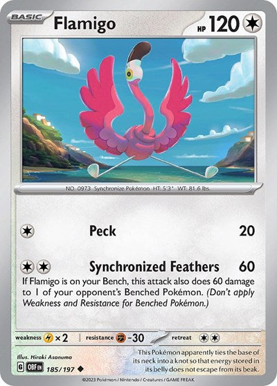Flamigo (Scarlet and  Violet: Obsidian Flames) Near Mint