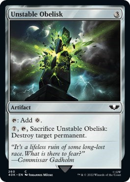 Unstable Obelisk (Universes Beyond: Warhammer 40K) Near Mint