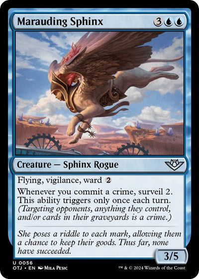 Marauding Sphinx (Outlaws of Thunder Junction) Near Mint Foil