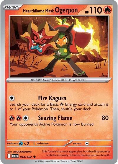 Hearthflame Mask Ogerpon (SV10: Destined Rivals) Near Mint