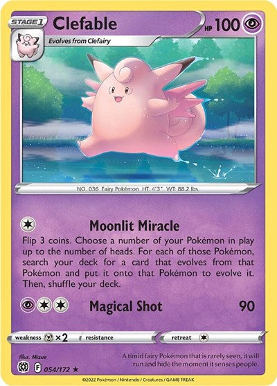Clefable (SWSH09: Brilliant Stars) Near Mint Reverse Holofoil