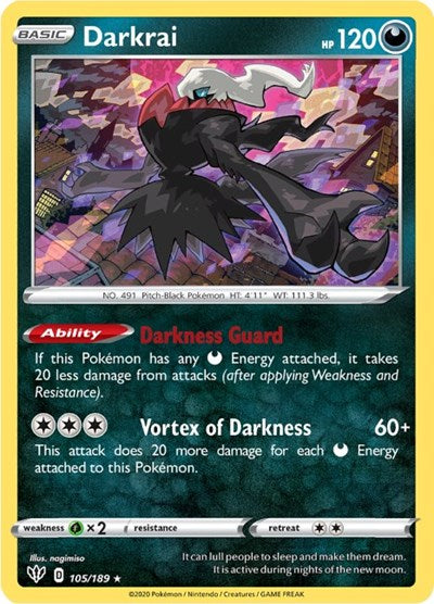 Darkrai (SWSH03: Darkness Ablaze) Near Mint Reverse Holofoil