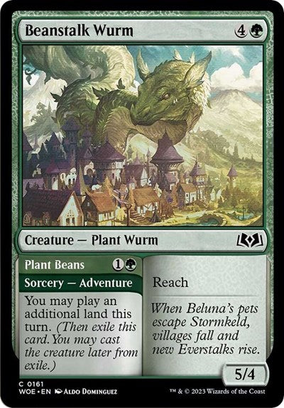 Beanstalk Wurm (Wilds of Eldraine) Near Mint Foil