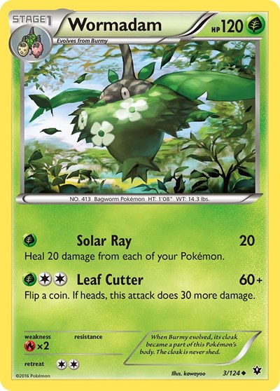 Wormadam (3) (XY - Fates Collide) Near Mint