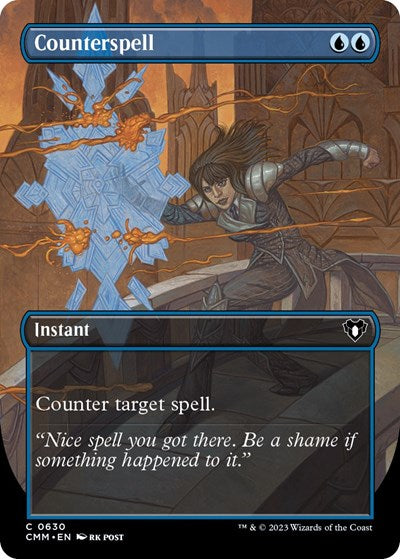 Counterspell (Borderless) (Commander Masters) Light Play Foil