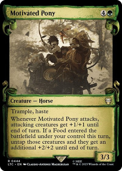 Motivated Pony (Showcase Scrolls) (Commander: The Lord of the Rings: Tales of Middle-earth) Light Play