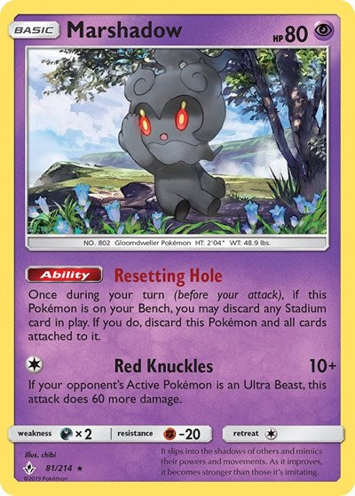 Marshadow (SM - Unbroken Bonds) Near Mint Reverse Holofoil