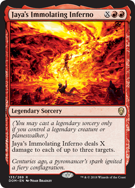 Jaya's Immolating Inferno (Dominaria) Light Play Foil