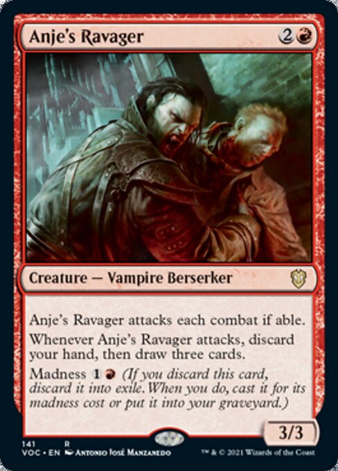 Anje's Ravager (Commander 2021 Crimson Vow) Light Play