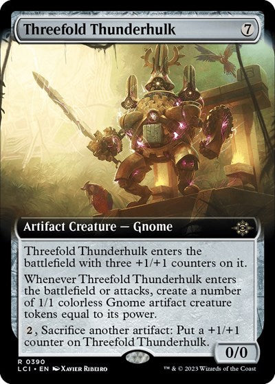 Threefold Thunderhulk (Extended Art) (The Lost Caverns of Ixalan) Near Mint Foil