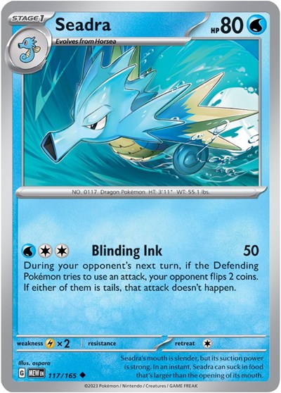 Seadra (Scarlet and Violet: 151) Near Mint Reverse Holofoil