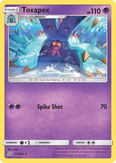 Toxapex (SM - Unified Minds) Near Mint Reverse Holofoil