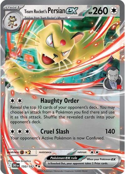 Team Rocket's Persian ex - 150 (SV10: Destined Rivals) Near Mint Holofoil