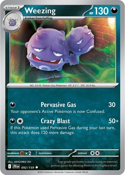 Weezing (SV09: Journey Together) Near Mint Reverse Holofoil