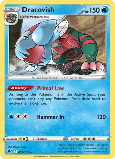 Dracovish (SWSH03: Darkness Ablaze) Near Mint Reverse Holofoil