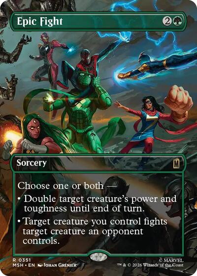 Epic Fight (Borderless) (Marvel Super Heroes) Near Mint Foil