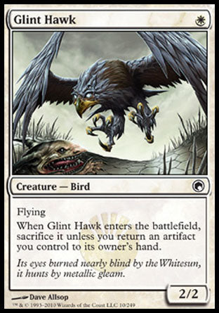 Glint Hawk (Scars of Mirrodin) Light Play