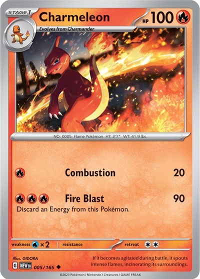 Charmeleon - 005 (Scarlet and Violet: 151) Near Mint