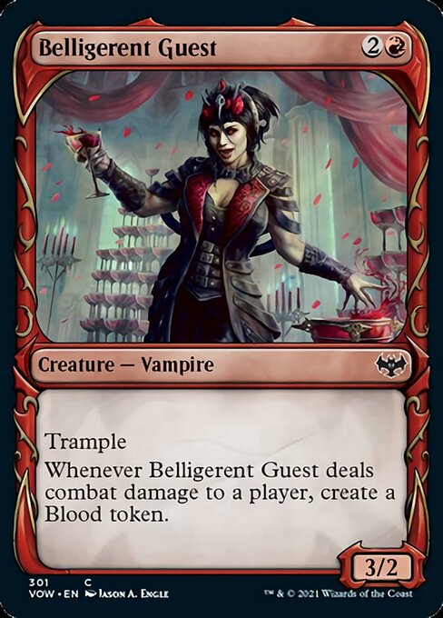 Belligerent Guest (Showcase) (Innistrad: Crimson Vow) Light Play Foil