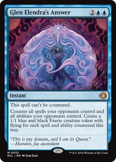 Glen Elendra's Answer (Lorwyn Eclipsed) Near Mint Foil