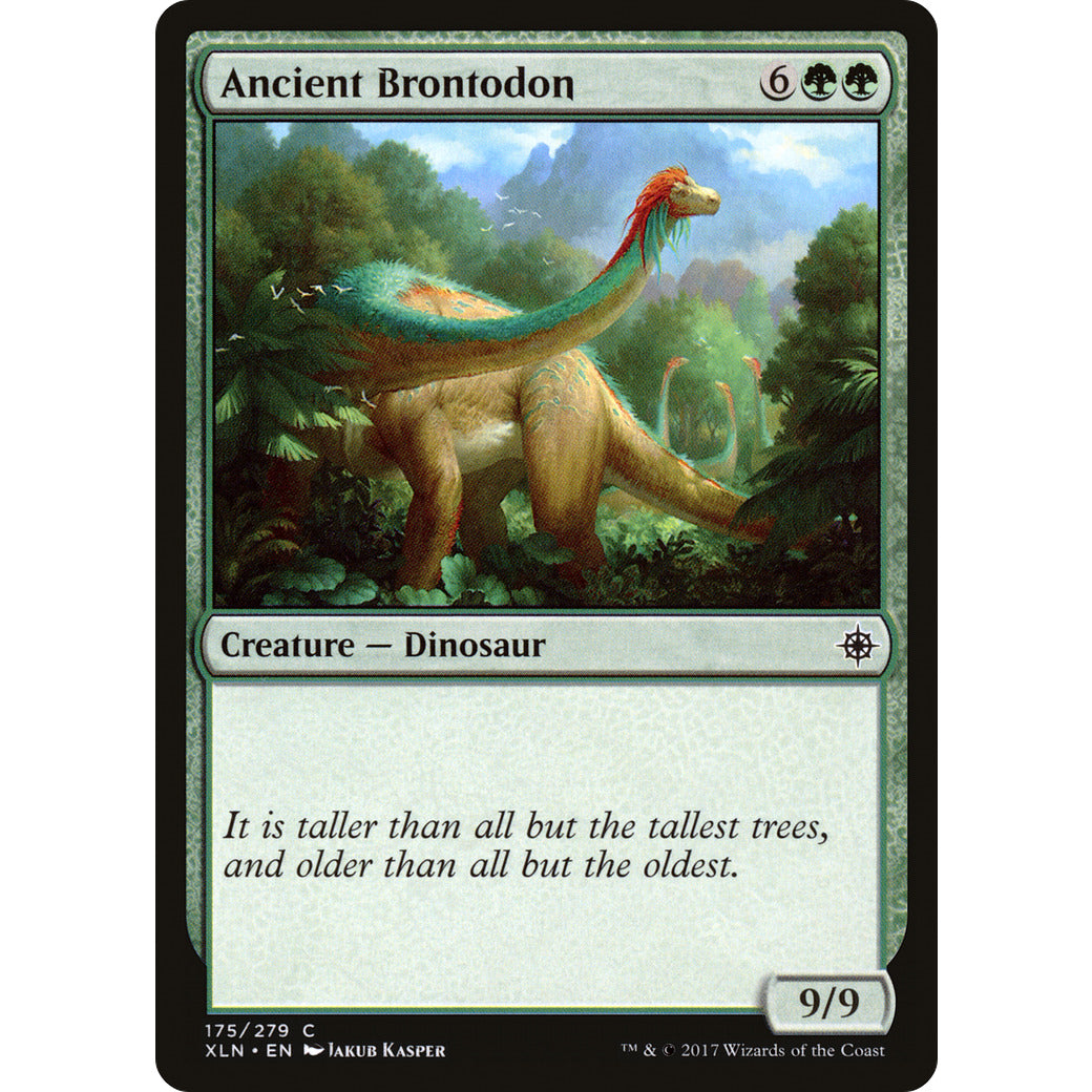 Ancient Brontodon (Ixalan) Light Play Foil