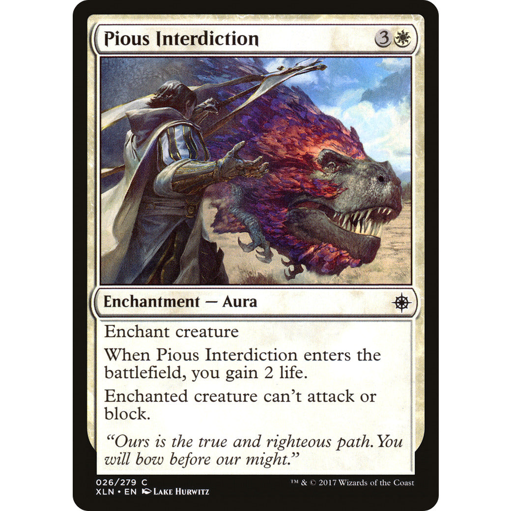 Pious Interdiction (Ixalan) Light Play Foil
