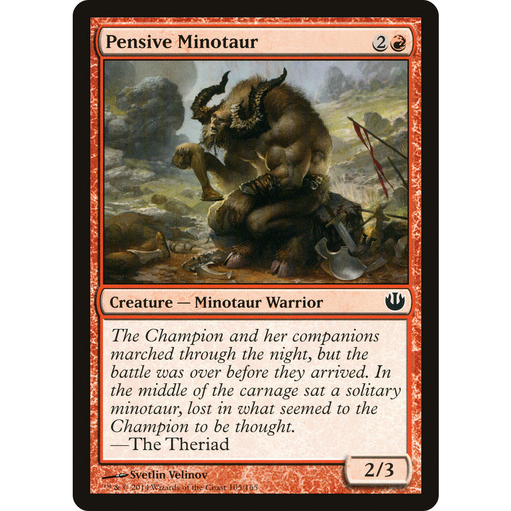 Pensive Minotaur (Journey into Nyx) Light Play Foil