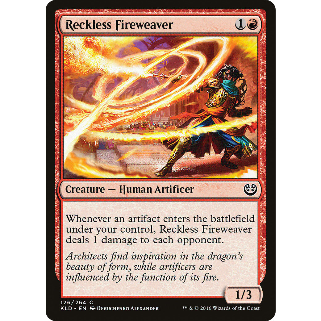 Reckless Fireweaver (Kaladesh) Light Play Foil