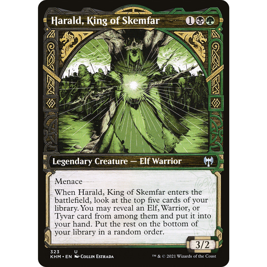 Harald, King of Skemfar (Showcase) (Kaldheim) Light Play Foil