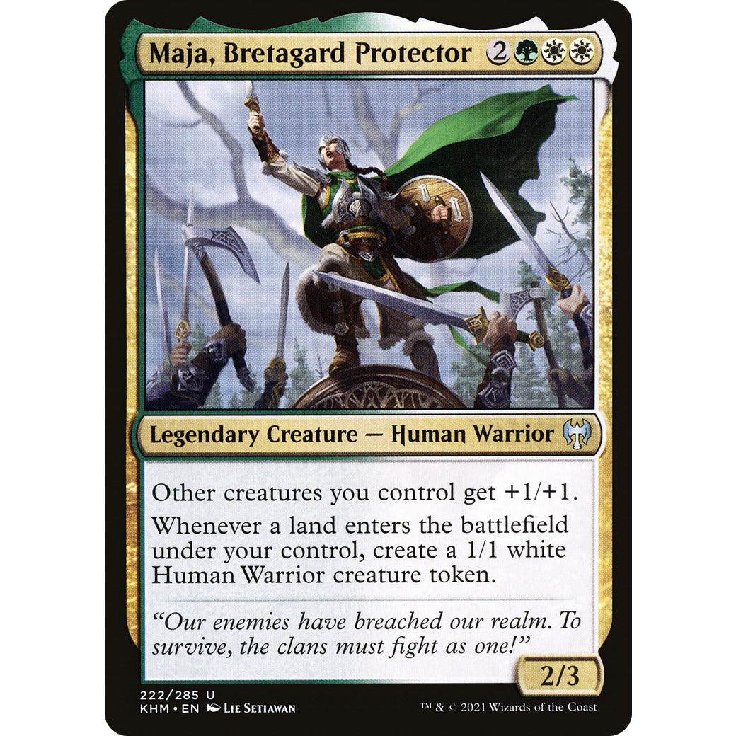 Maja, Bretagard Protector (Kaldheim) Near Mint Foil