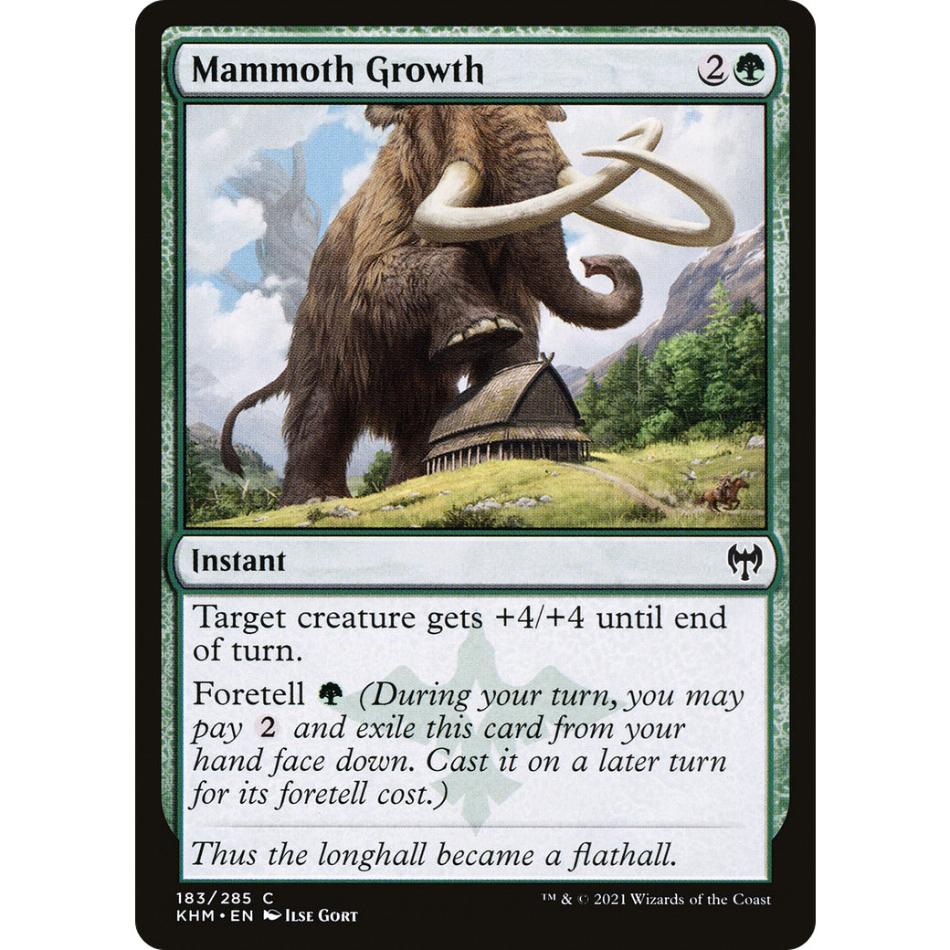 Mammoth Growth (Kaldheim) Light Play Foil