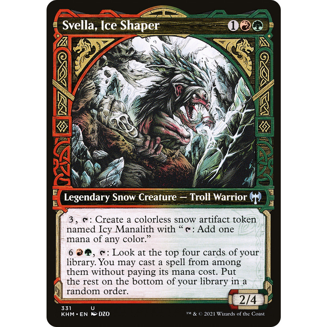 Svella, Ice Shaper (Showcase) (Kaldheim) Light Play Foil