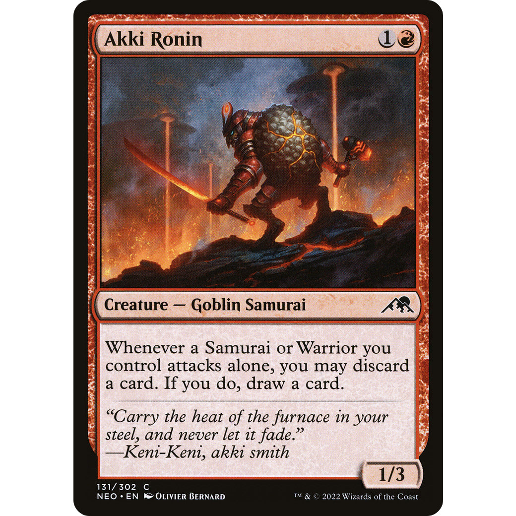 Akki Ronin (Kamigawa: Neon Dynasty) Light Play Foil