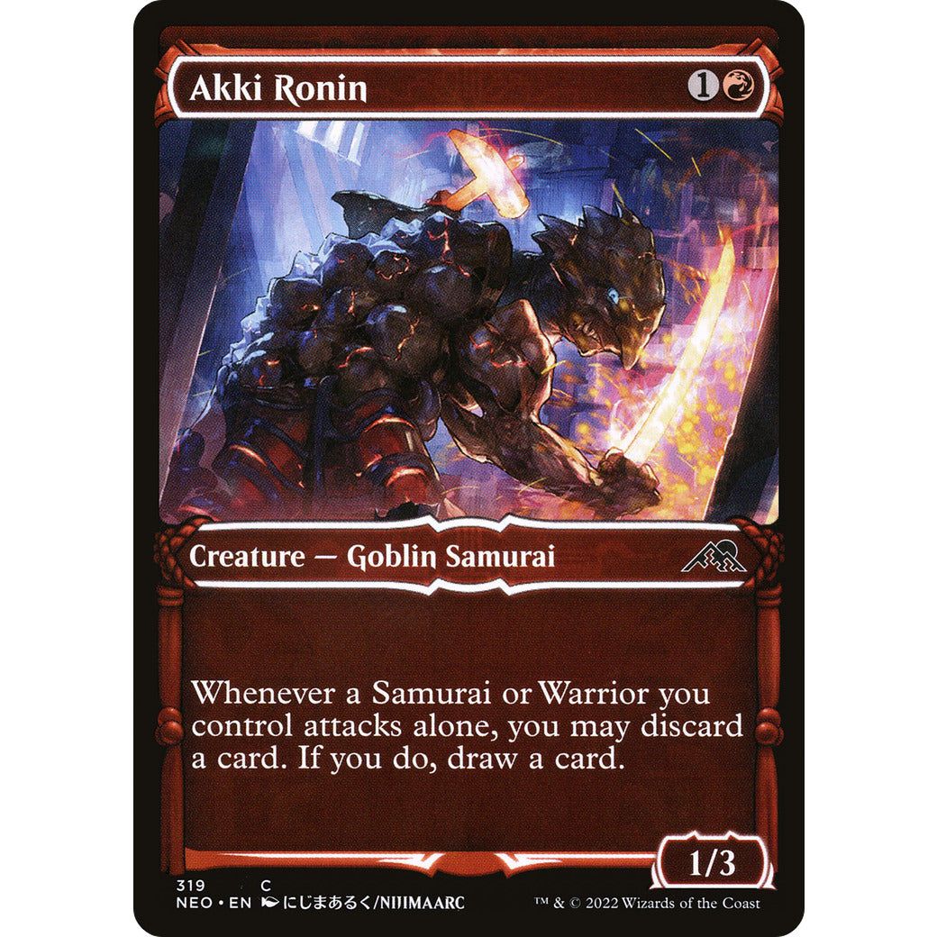 Akki Ronin (Showcase) (Kamigawa: Neon Dynasty) Near Mint Foil