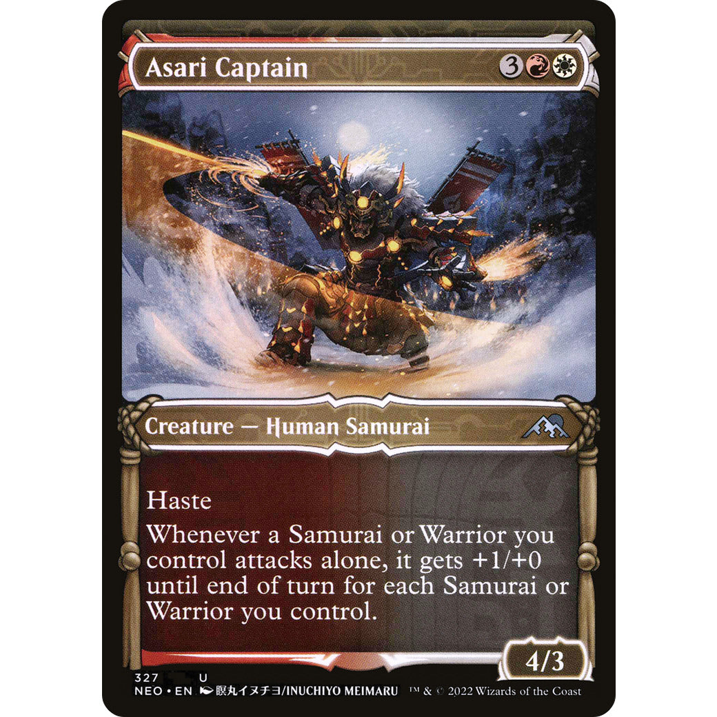 Asari Captain (Showcase) (Kamigawa: Neon Dynasty) Near Mint Foil