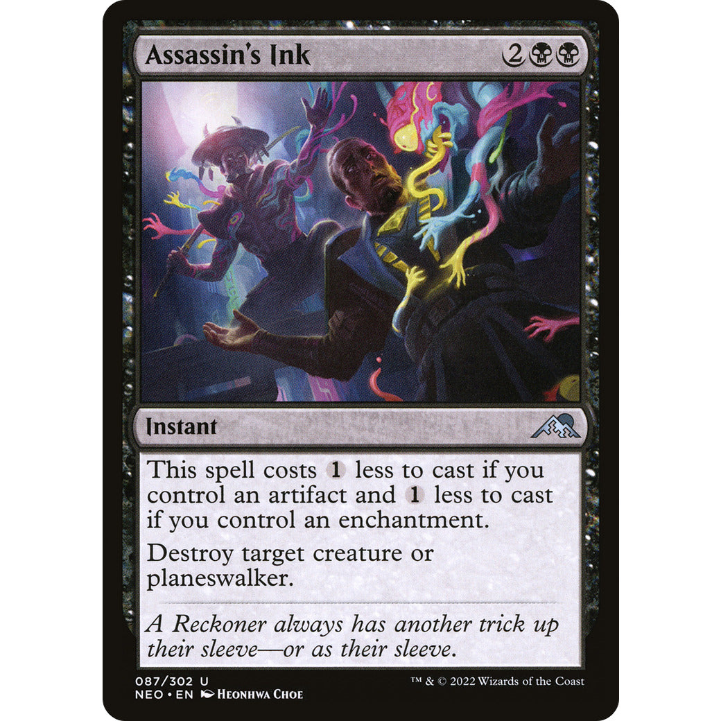 Assassin's Ink (Kamigawa: Neon Dynasty) Light Play Foil