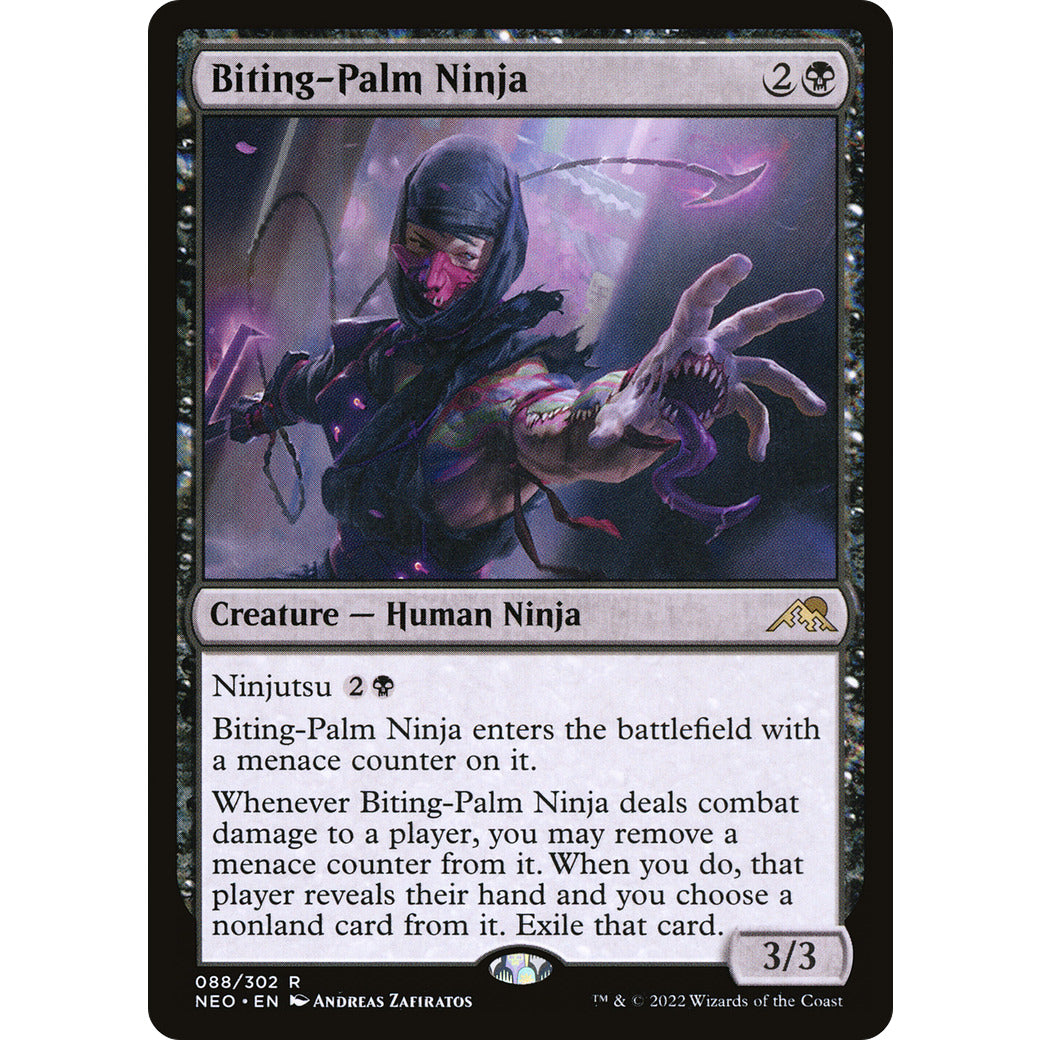 Biting-Palm Ninja (Kamigawa: Neon Dynasty) Near Mint Foil