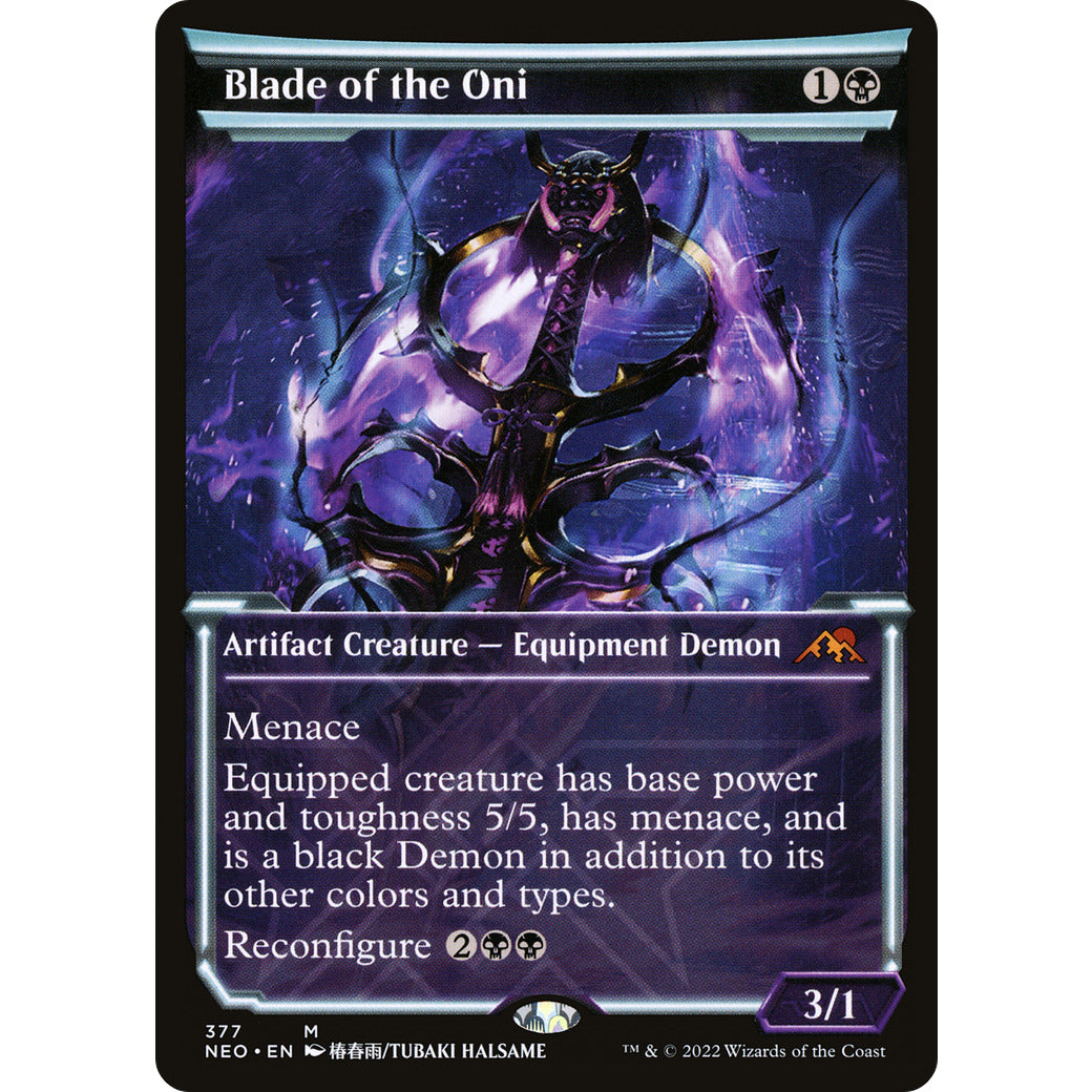 Blade of the Oni (Showcase) (Kamigawa: Neon Dynasty) Light Play