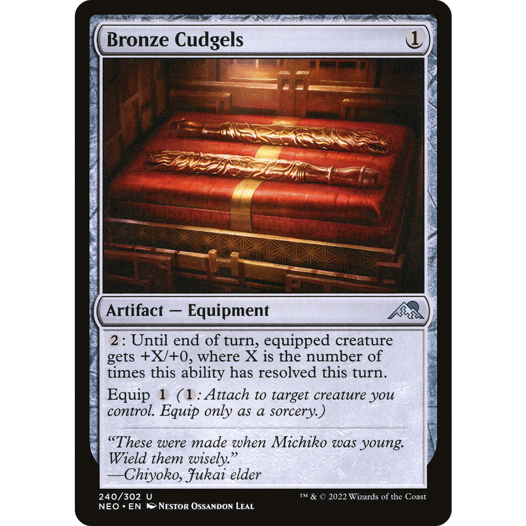 Bronze Cudgels (Kamigawa: Neon Dynasty) Near Mint Foil