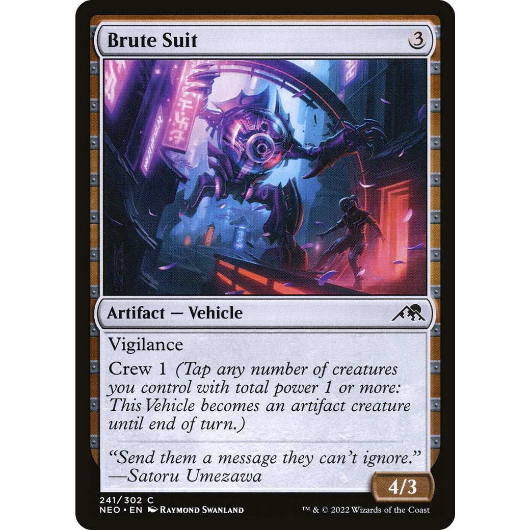 Brute Suit (Kamigawa: Neon Dynasty) Near Mint Foil