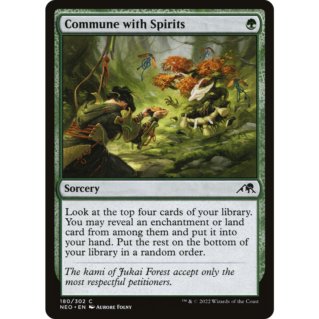 Commune with Spirits (Kamigawa: Neon Dynasty) Near Mint Foil