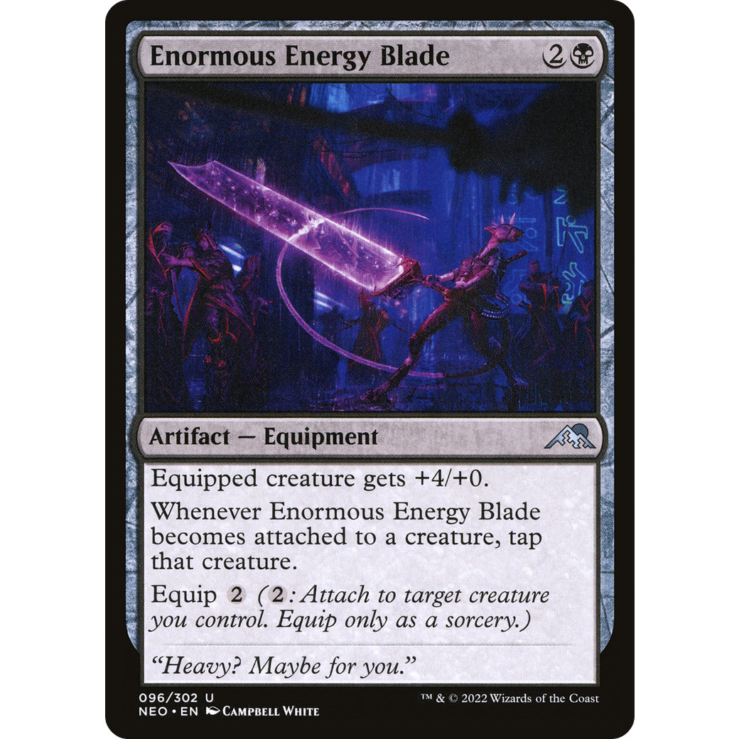 Enormous Energy Blade (Kamigawa: Neon Dynasty) Near Mint Foil