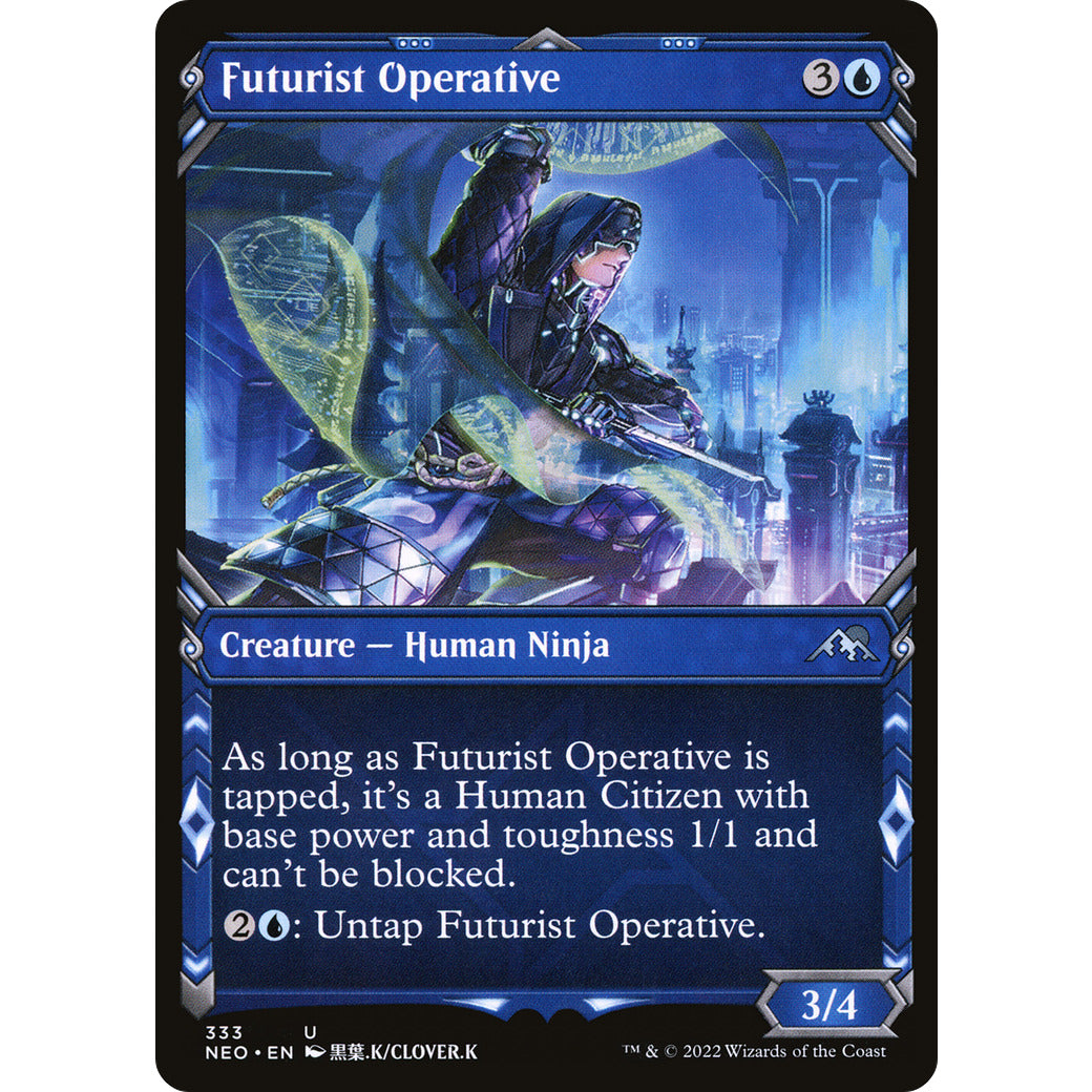 Futurist Operative (Showcase) (Kamigawa: Neon Dynasty) Light Play Foil