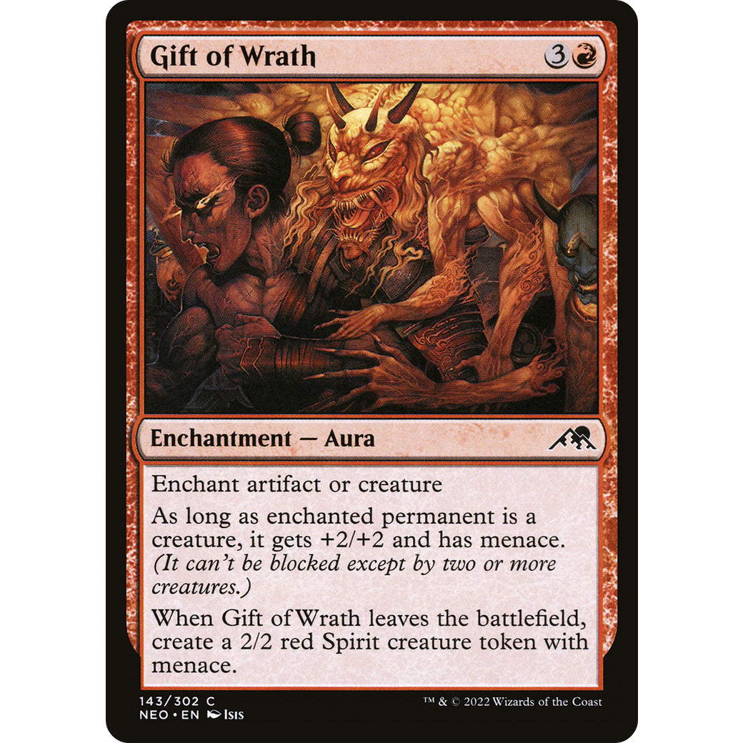 Gift of Wrath (Kamigawa: Neon Dynasty) Light Play Foil